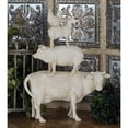 thumbnail image 3 of 14" x 18" Cream Polystone Stacked Farm Animals Sculpture, by DecMode, 3 of 8