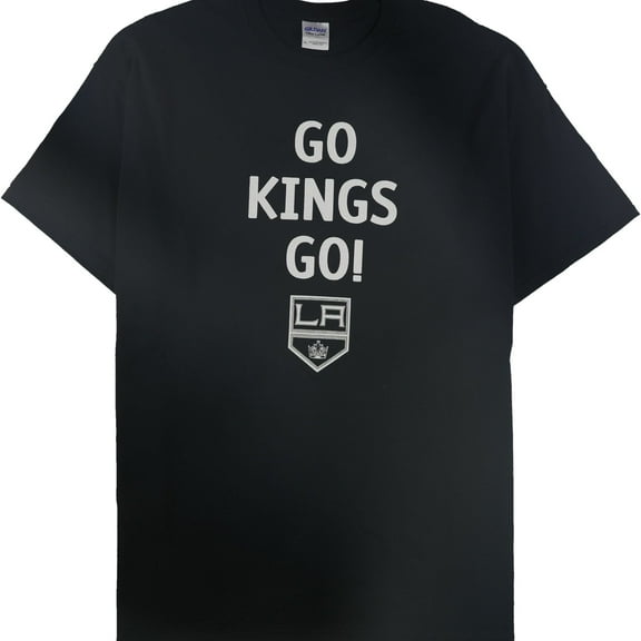 Gildan Mens Go Kings Go Graphic T-Shirt, Black, Small