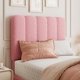 thumbnail image 2 of Cama Plataforma Tapizada para Niñas con Cabecera de Terciopelo Rosa - Listones de Madera Resistentes - Fácil Montaje, Silenciosa, Sin Necesidad de Somier- Twin XL, rosa, 2 of 6