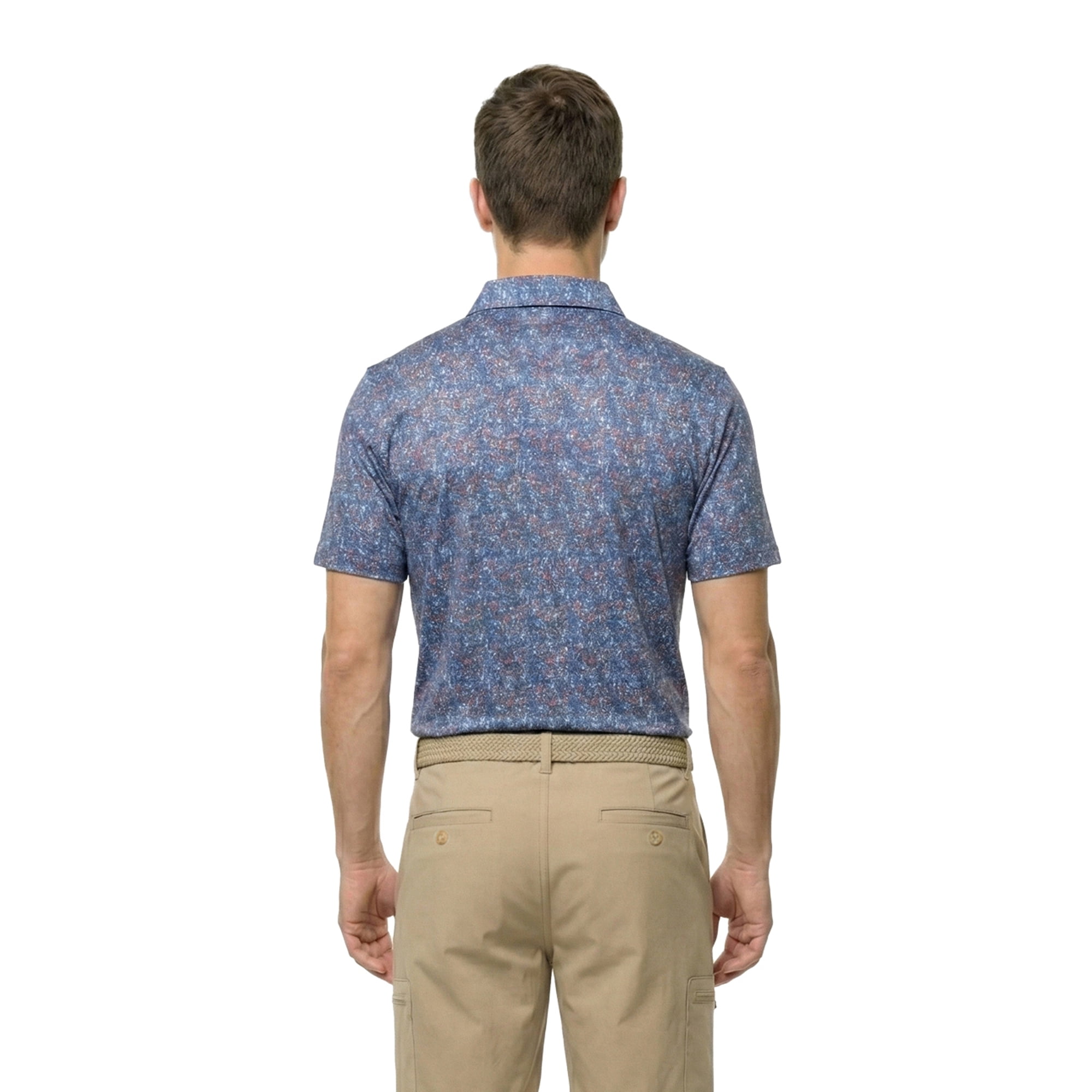 Birdie Bound Men's and Big & Tall Liberty America 250 Blossoms Print Polo Top, Sizes XS-4XLT