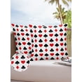 thumbnail image 6 of Pack of 2 Outdoor Pillow Covers, Squares Spades Hearts Poker Plaid Waterproof Square Throw Pillowcase Cushion Decorative Pillow Covers for Couch Patio Tent, 24x24 in, 6 of 6