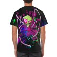 thumbnail image 2 of Invader Zim T-Shirt for Men Novelty 3D Pritneted Casual Short Sleeve Tees Shirt Summer Street T Shirt Top, 2 of 7