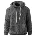 thumbnail image 6 of Hoodies for Men 2026 Fall Winter Long Sleeve Plain Lined Hooded Sweatshirt with Pockets Mens Pullover Top, 6 of 6