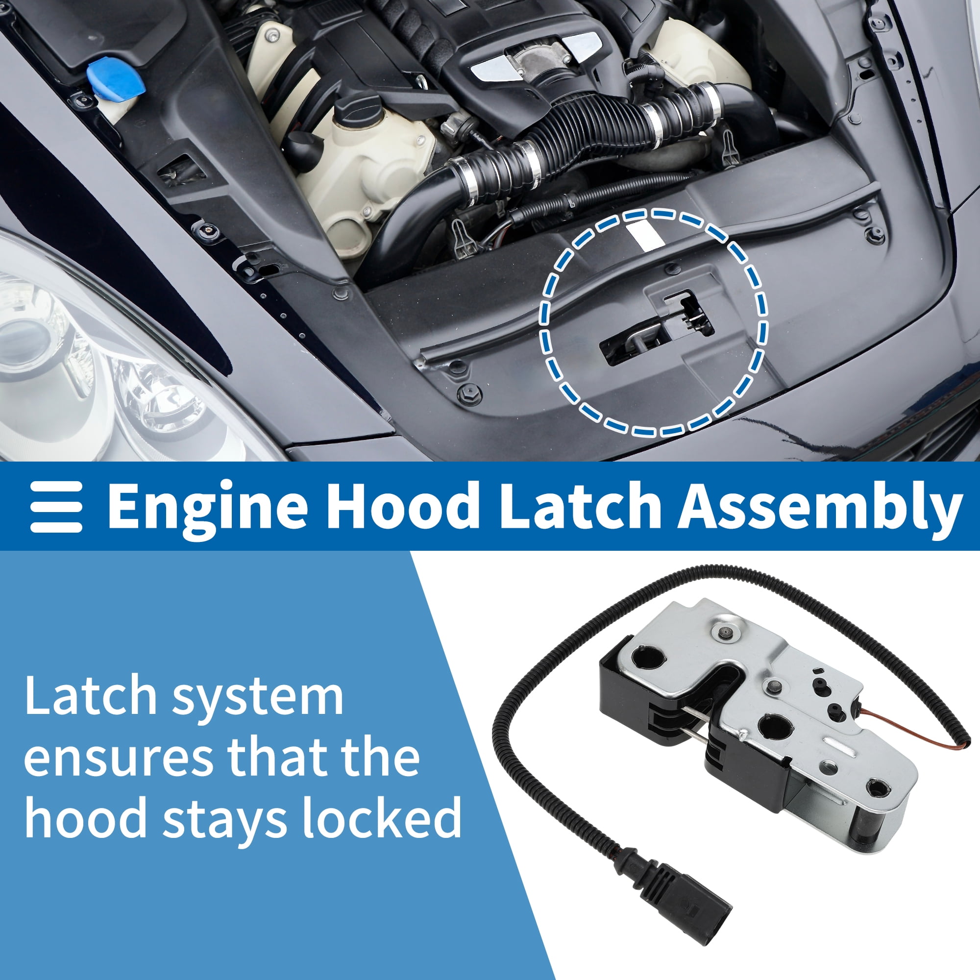 Unique Bargains Hood Latch Assembly for Volkswagen Tiguan 2008-2018 Engine Hood Lock