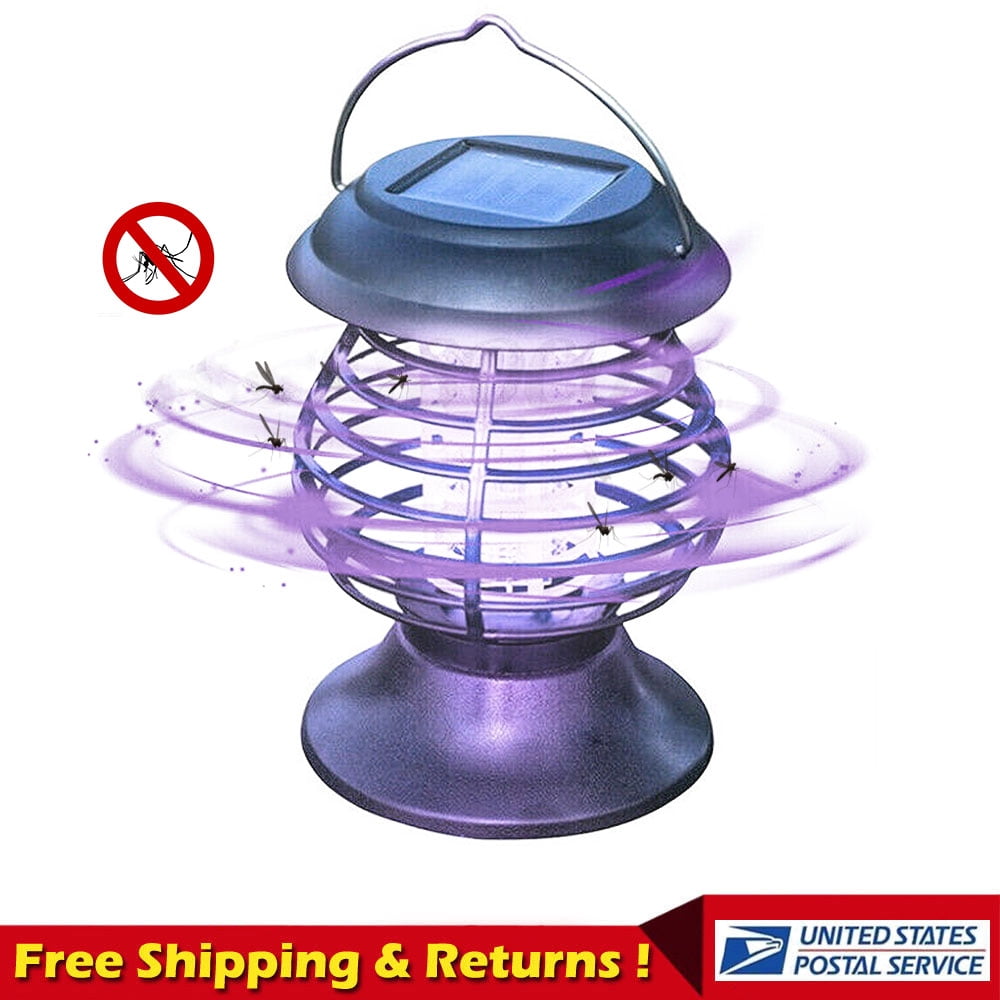 Solar Bug Zapper,Solar Powered Led Mosquito Fly Bug Insect Zapper Killer Trap Lamp Light Outdoor
