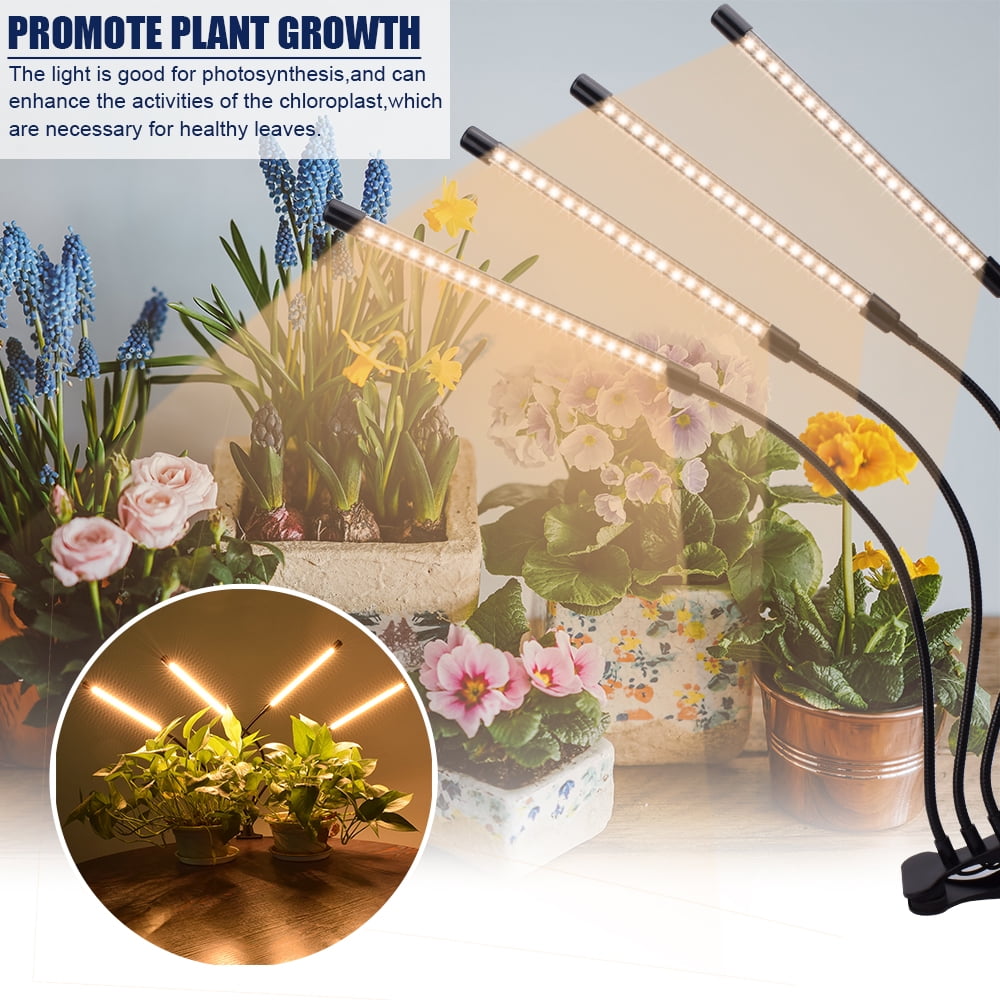 Private Jungle 60W 5V Dimmable Four-Tube Flat Clip Plant Light, Full Spectrum Warm White 3000K/80LED, Black Private Jungle 60W 5V Dimmable Four-Tube Flat Clip Plant Light, Full Spectrum Warm White 3000K/80LED, Black