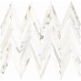 thumbnail image 2 of Serena 9x13 White Gray Gold Calacatta Gold Mosaic Chevron Wall and Floor Tile (4 sq ft/case) - 5 Pack, 2 of 2