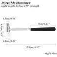 thumbnail image 4 of Dual Head Small Hammer, 7 Inches, Plastic Head and Metal Head, Black Plastic Grip, Double face Jewelry Mallet, Mini Hammer for Crafts, Watch, Tuning, Woodworking, Toys, DIY, Leather, Instruments, 4 of 5