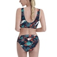 thumbnail image 5 of High Waisted Bikini Sets For Women, Graffiti_B Swimsuits Tummy Control, Two Pieces Bathing Suit, 5 of 8