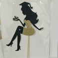 thumbnail image 4 of Cake inserts High Heel Girl Graduation Cake Topper with Glitter Grad Cap Diploma 2023 Graduation Cake Pick 2023 Senior Graduation Cake Decorations for 2023 Girl Graduation Theme Party Supplies, 4 of 5