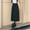 *Black, variant on ClodeEU Women's Denim A Line Maxi Skirt， Flared Loose Fit Ankle Length Denim Maxi Skirt Black,Womens Plus XL