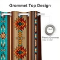 thumbnail image 3 of Curtains Darkening Blackout Curtains Grommet Top Window For Bedroom And Living Room Southwestern Stripes 42"W x 96"L (Pack of 2), 3 of 6