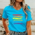 thumbnail image 2 of TINZ T-Shirt à Col Rond Imprimé Lettre Manches Courtes Col Rond T-Shirts pour Femmes Pack Ample Décontracté T-Shirt Cheer Manches Longues Pack T-Shirt Spandex T-Shirts pour Femmes, 2 of 5