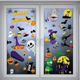thumbnail image 3 of Halloween Window Clings - Double-Side Removable Halloween Window Stickers Glass Decals for Party Decorations Pumpkin Spider Bat Ghost Witch Window Décor, 3 of 5