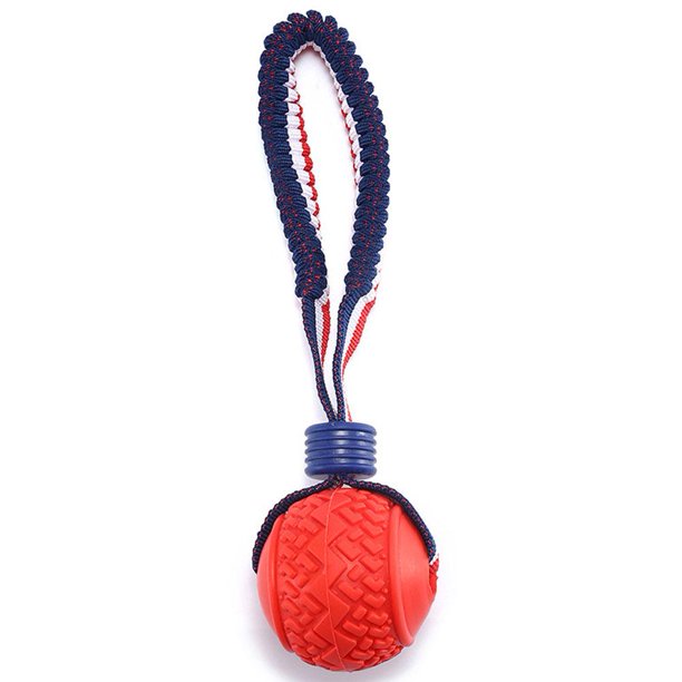 SGACAI Pelota para perros en una cuerda, juguetes para masticar, juguete interactivo, pelota de cuerda, juguetes fuertes para mascotas, el mejor