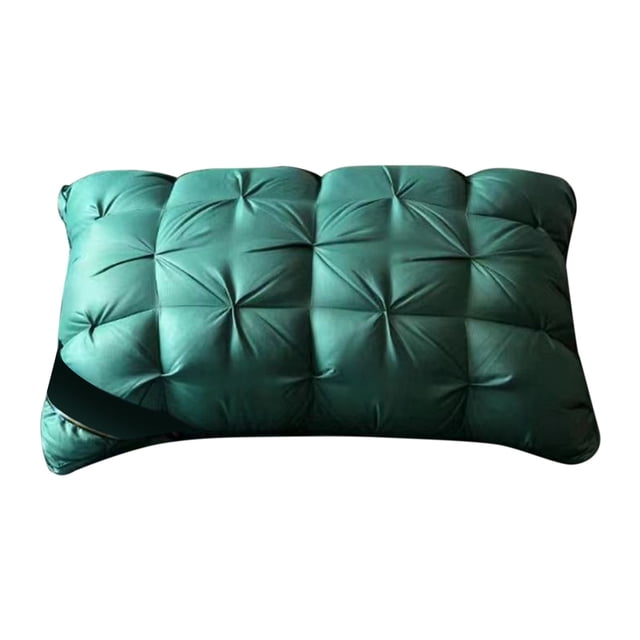 Sofa Vama Ropa de Cama Almohada de hotel con núcleo ultra suave que protege las vértebras cervicales. Almohada de hogar con núcleo de terciopelo trenzado, 48 x 74 cm. for Navideño
