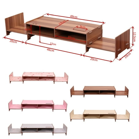 Diy Multipurpose Monitor Stand Riser Large Desk Organizer Wood