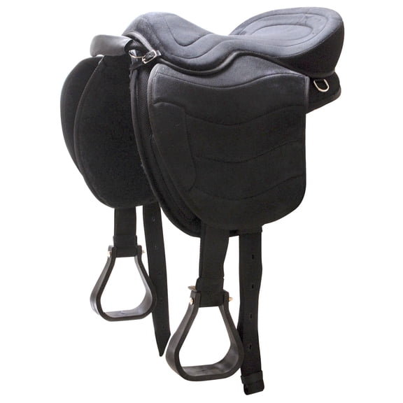 Large Cashel Water Repellant Micro Fiber Suede G2 Soft Saddle Black