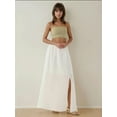 thumbnail image 2 of High Waist A-Form Maxi Skirt with Slit, 2 of 6