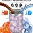 thumbnail image 3 of Floral 30oz Handheld Travel Tumbler with Handle – Double Wall Stainless Steel Insulated Cup, Flip Straw Lid, Leak-Proof & BPA-Free, Durable Hot & Cold Drink Mug,Thanksgiving, Xmas, Spring ,Flower, 3 of 6