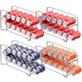 thumbnail image 1 of SimpleHouseware Distributeur de Canettes Empilable à Chargement Frontal, Lot de 4, Chrome, 1 of 7