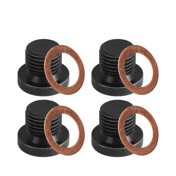 Oil Drain Plug w/ Gasket M14x1.5 4 Sets for Audi Volkswagen Porsche N0160276