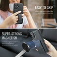 thumbnail image 5 of for iPhone 16 Phone Case, Vintage Magnetic Finger Hand Wrist Strap Kickstand Shockproof Protective PU Leather Thin Fit Anti-Scratch Cover Compatible with iPhone 16, Black, 5 of 6