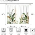 thumbnail image 2 of Tropical Leaves Green Plant Small Kitchen Curtains Summer Window Treatment Botanical Banana Leaf Cafe Short Window Curtains for Bathroom Dining Room Tier Treatment Drapes 27.5x39 inch, 2 of 6