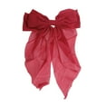 thumbnail image 4 of Unique Bargains 1 Pc Bow Ribbon French Barrette Hair Clips Hairdo Clip Wine Red, 4 of 5