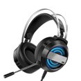 thumbnail image 1 of Matsuzay Auricular con cable USB LED Diadema ajustable Auricular con micrófono omnidireccional Cables de audio/vídeo Negro, 1 of 6