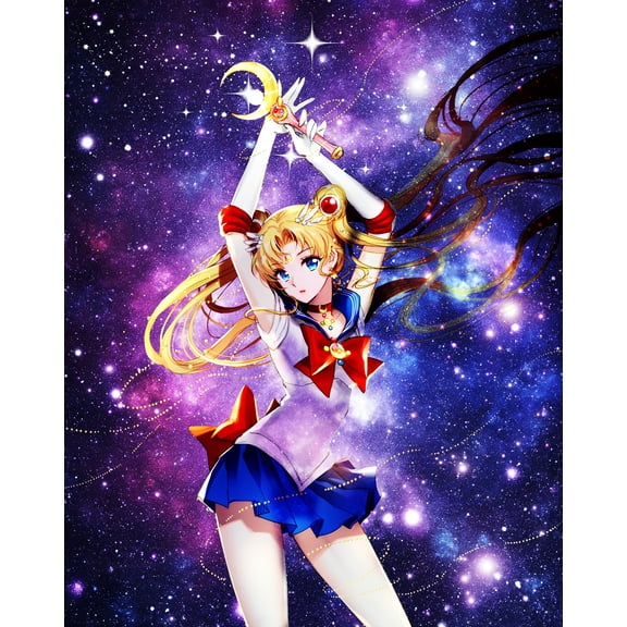 Paint by Numbers Kit for Adults -Sailor Moon (41) - Beginner DIY Color by Number Set on Canvas Acrylic Oil Paintings Crafts, Gifts, Home Wall Decor (12 X 16 inches)-