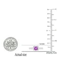 thumbnail image 4 of Dazzlingrock Collection 5mm Round Amethyst Solitaire Engagement Ring for Women (Color Purple, Clarity Moderately Included) in 18K White Gold, Size 5, 4 of 5