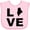 AD-Pink, variant on Inktastic Love Maine Boys or Girls Baby Bib