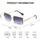 thumbnail image 3 of Gafas de sol Rectángulo sin montura para mujeres/hombres Ultralight Metal Frame,11 Afortunado Sencillez, 3 of 4