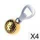 thumbnail image 1 of 4x Abridor de Botellas de Vino Portátil Macarena Creativo para Amantes del Golf Dorado, 1 of 8