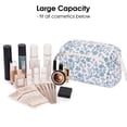 thumbnail image 3 of Bolsa de maquillaje Narwey, bonita organizadora de viajes abierta con estampado floral, 3 of 6