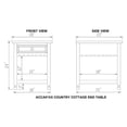 thumbnail image 4 of Alaterre Meuble Table d'Appoint Style Cottage Rustique Rouge Finition Antique, 4 of 6