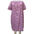 thumbnail image 1 of A Personal Touch Women's Plus Size Square Neck Lounging Dress - Purple Garden - 1X, 1 of 3