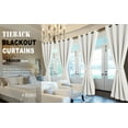 thumbnail image 3 of Hiasan Short Blackout Curtains for Bedroom - Thermal Insulated & Light Blocking Window Curtains for Living Room/Kids Room, 2 Drape Panels Sewn with Tiebacks, Ivory, 42 x 45 Inch, 3 of 13