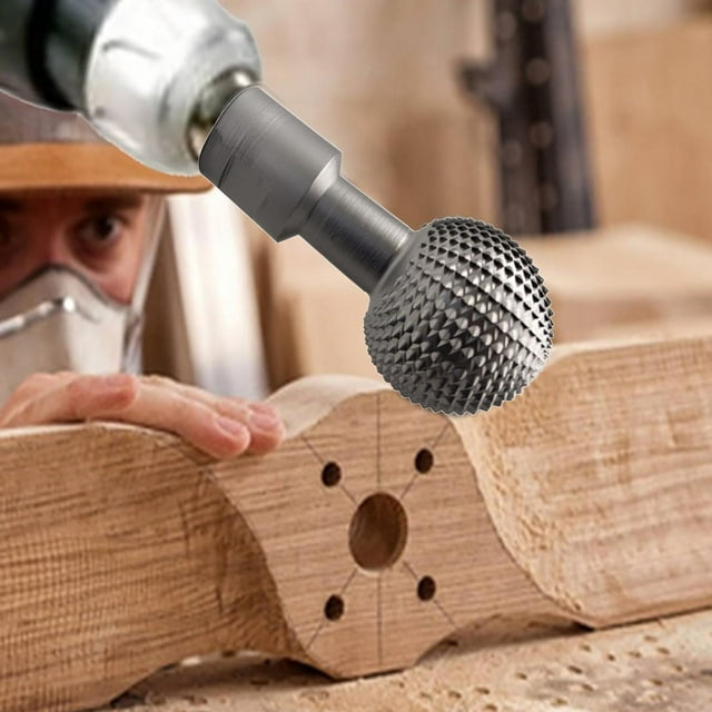 Gouge de bola en forma de husillos esféricos, accesorio de tallado eléctrico de de madera para ángulo, herramienta de tallado de ranura de mader , 14 mm