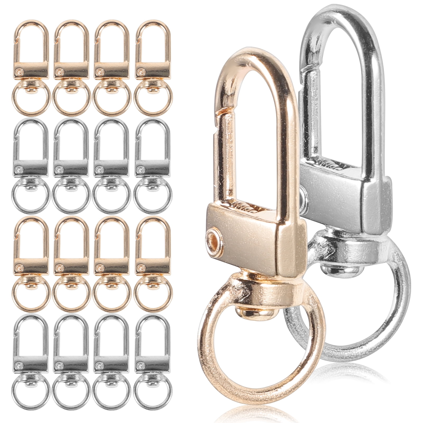 20Pcs Metal Keyring Clips Metal Keychain Clasp Heavy Duty Metal Key