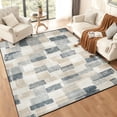 thumbnail image 3 of Modern Abstract 5x7 Area Rug, Washable Non Slip Soft Low Profile Indoor Rug, Textured Neutral Floor Rug for Living Room, Bedroom, Dining Room & Office, 3 of 13