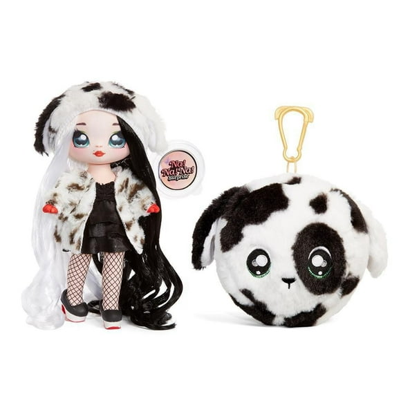 Poupée-mannequin Na Na Na Surprise 2 en 1 et sac à main pelucheux, série 3 – Dottie DeMil