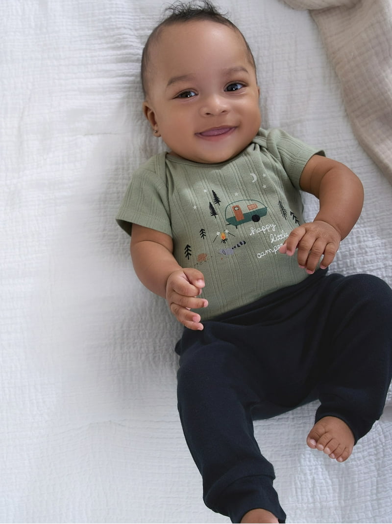 Gerber Baby Boy Bodysuits Pants Gift Set, 5-Piece, Sizes Newborn