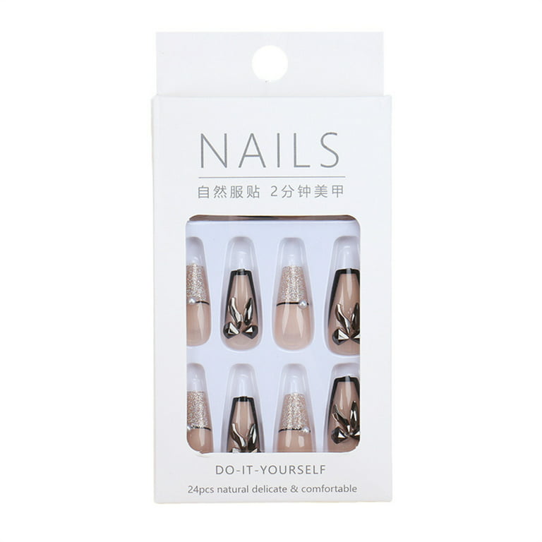 Fake Nail Patch Press-On Nails With Rhinestones Unique Design Press-On  Nails For Nail Art Starter Beginners
