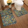 thumbnail image 2 of Honeii Colorful Hippie Pattern Bathroom Anti-Skid Pad Bathroom Mat Vintage Seamless Pattern Not-Slip Toilet Rug Set, 2 of 6
