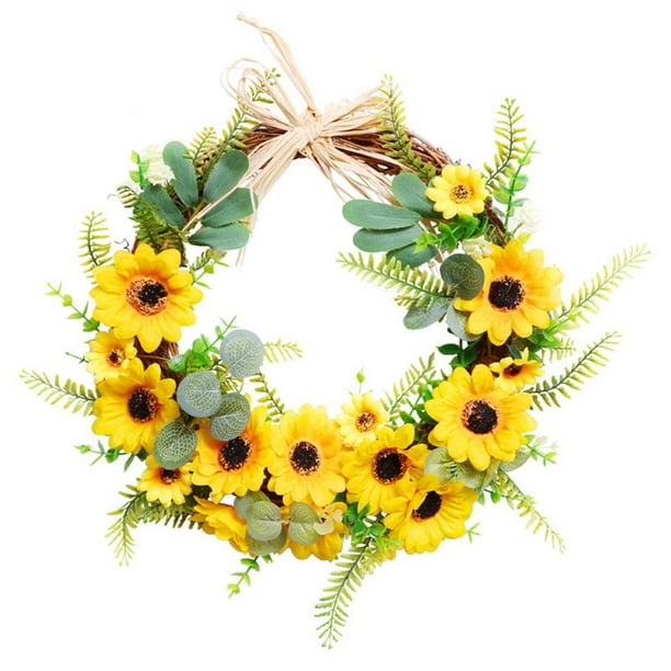 Girasol Artificial Adornos Colgantes De Pared Guirnalda Festival Fiesta Decoración De Primavera Para La Puerta Delantera Del Hogar Speravity HA043183-02