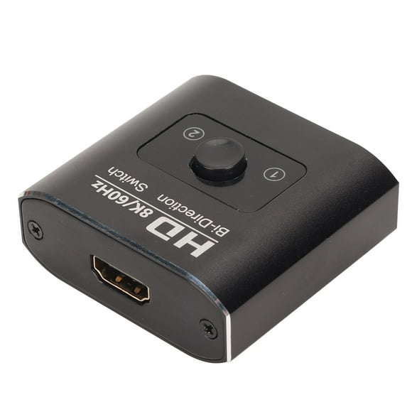 8K HD Multimedia Interface Switcher, Stable Signal Transmission Bi Directional Switcher 2 in 1 Out 120Hz Refresh Rate Aluminum Alloy for PC for Projector