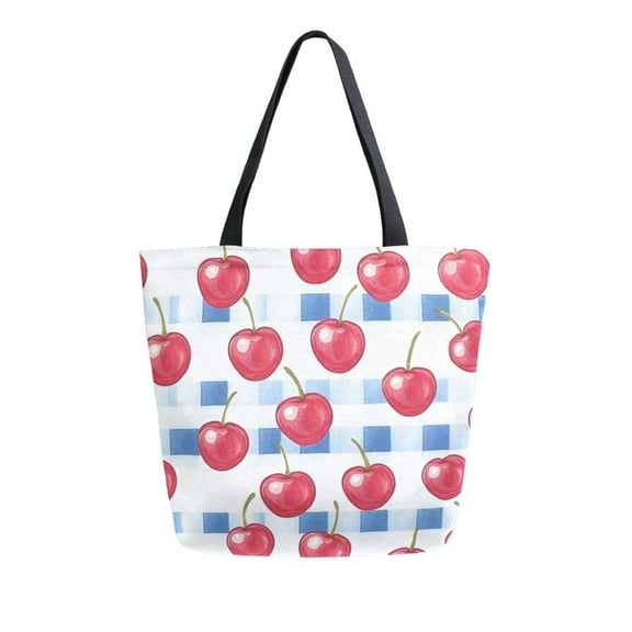 DIXRUYEE Tote Bag Women Weekender Travel Bag Shoulder Handbag Cherry Picnic Printed