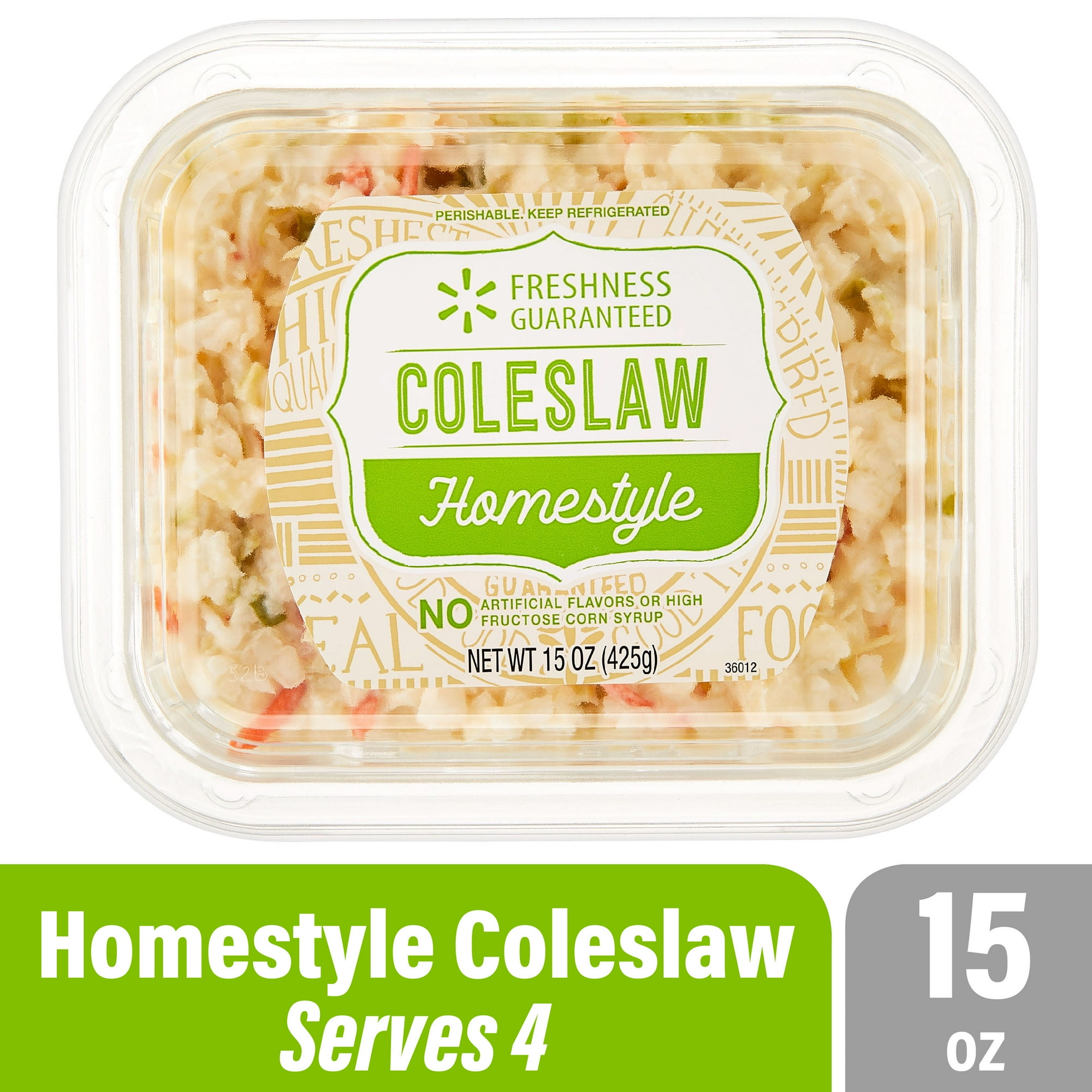 Freshness Guaranteed Homestyle Cole Slaw, 15 oz Small Tub (Refrigerated)